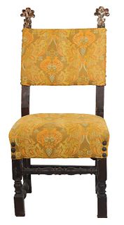 Antique Floral Upholstered Chair