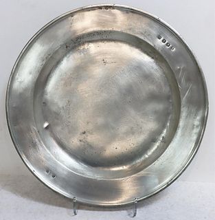 Antique Hallmarked Pewter Charger