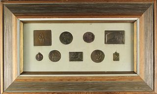 Collection of 9 Signed European Antique Medals