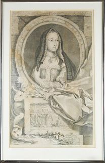 1747 Engraving of Elizabeth, Queen of Henry VII