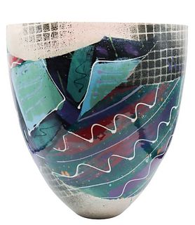 Painted Ceramic Pottery Vase