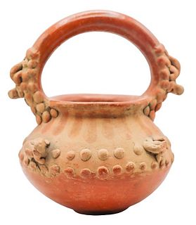 Pottery Jar with Handle