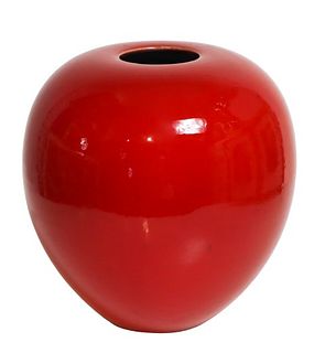 Madoura Red Glazed Ceramic Vase