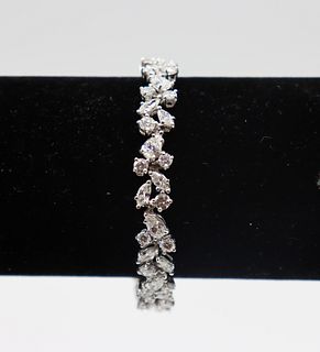 Vintage Ladies Diamond Cluster Style Bracelet