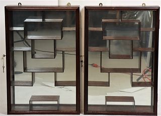 Pair of Chinese Snuff Bottle Cabinets