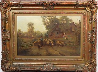 19th C. Dutch Oil on Canvas, Signed