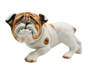 Signed Italian Terracotta Bulldog