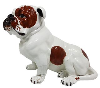 Vintage Italian Terracotta Bulldog, As Is