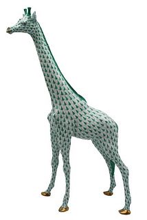Herend Hungary Porcelain Giraffe Figurine
