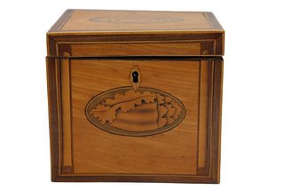 Georgian Inlaid Tea Caddy Box