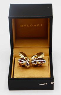 Bvlgari Butterfly Two Tone 18k Gold Earrings