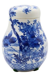 Chinese Blue & White Porcelain Container