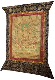 Buddhist Thangka on Silk