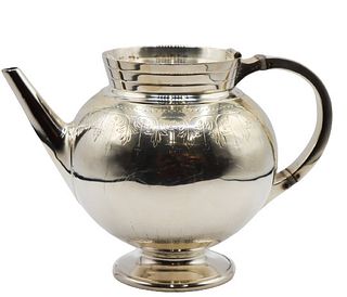Silver Plated Embossed Teapot