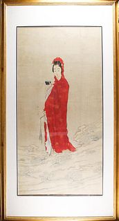 Large Chinese Painting of a Magu