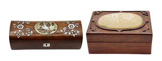 (2) Chinese Wood Boxes