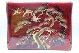 Japanese Lacquer Box with Cover