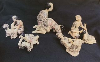 Group of (5) Japanese Erotic Figures