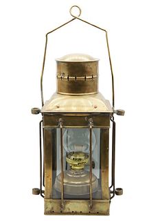 Vintage Neptune Nautical Brass Lantern