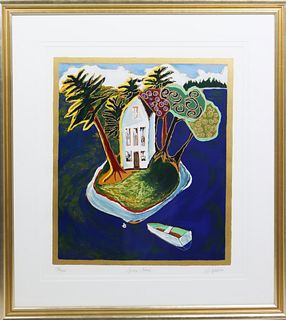 Alison Goodwin Signed Lithograph, "House Island"