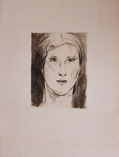 Lithograph, Portrait of Young Woman 1900's