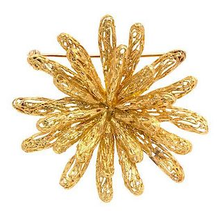 An 18 Karat Yellow Gold Brooch, Tiffany & Co., 19.50 dwts.