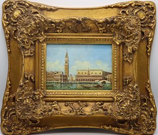 Venetian Scene, Oil on Board