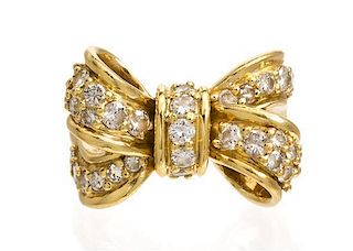 * An 18 Karat Yellow Gold and Diamond Ring, Jose Hess, 7.50 dwts.