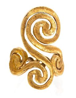 * An 18 Karat Yellow Gold Ring, Lalaounis, 5.50 dwts.
