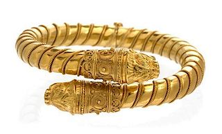 * An 18 Karat Yellow Gold Chimera Bypass Bracelet, Lalaounis, 31.70 dwts.