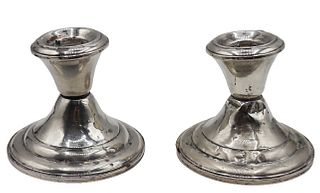 (2) Vintage Sterling Silver Candle Holders