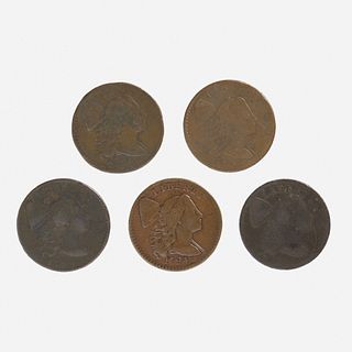Five U.S. 1794 Large 1C Coins