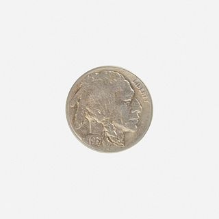 U.S. 1937-D Three Leg Buffalo 5C Coin