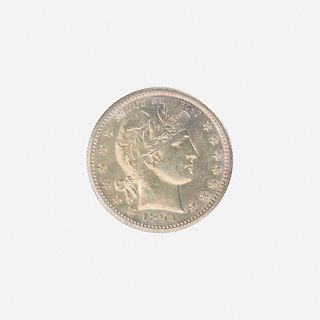 U.S. 1894-S Barber 25C Coin