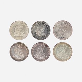 Twenty U.S. Seated Liberty 50C Coins