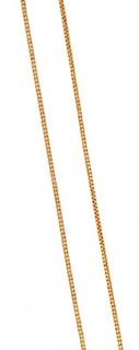 * An 18 Karat Yellow Gold Longchain Necklace, 31.80 dwts.