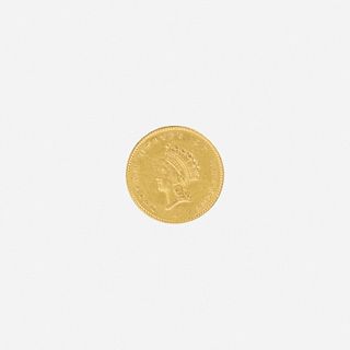 U.S. 1855 Type 2 Indian Head $1 Gold Coin