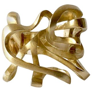 Hans Appenzeller 14 Karat Gold Dutch Postmodern Sculptural Ring