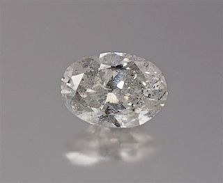 * An 8.05 Carat Oval Brilliant Cut Diamond,