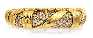 * An 18 Karat Yellow Gold and Diamond Bracelet, Jose Hess, 51.80 dwts.