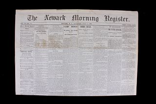 The Custer Massacre Newspaper C. July 8, 1876