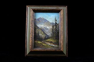 Vel Miller Original Oil Painting of Mountain River
