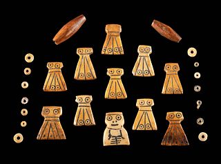 Lot of 27 Egyptian Coptic Bone Beads