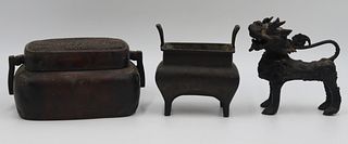 Grouping of (2&1) Bronze & Copper Asian Items.