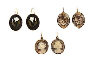 A Collection of Antique Earrings, 12.40 dwts.