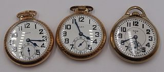 WATCHES. (3) Elgin B.W. Raymond Railway Watches.