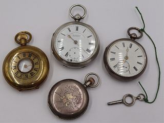 WATCHES. Assorted Grouping of (4) Pocket Watches.