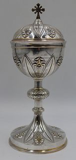 SILVER. Signed Le Roux French .950 Silver Chalice.