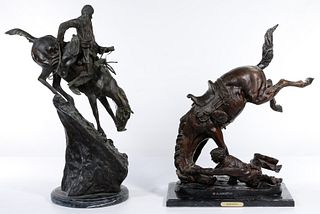 (After) Frederic Remington (American, 1861-1909) Bronze Statues