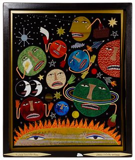 Chris Roberts-Antieau (American, b.1950) 'Feeling Sorry for Pluto' Tapestry